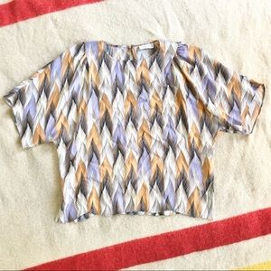 Closed Linnea feather print top